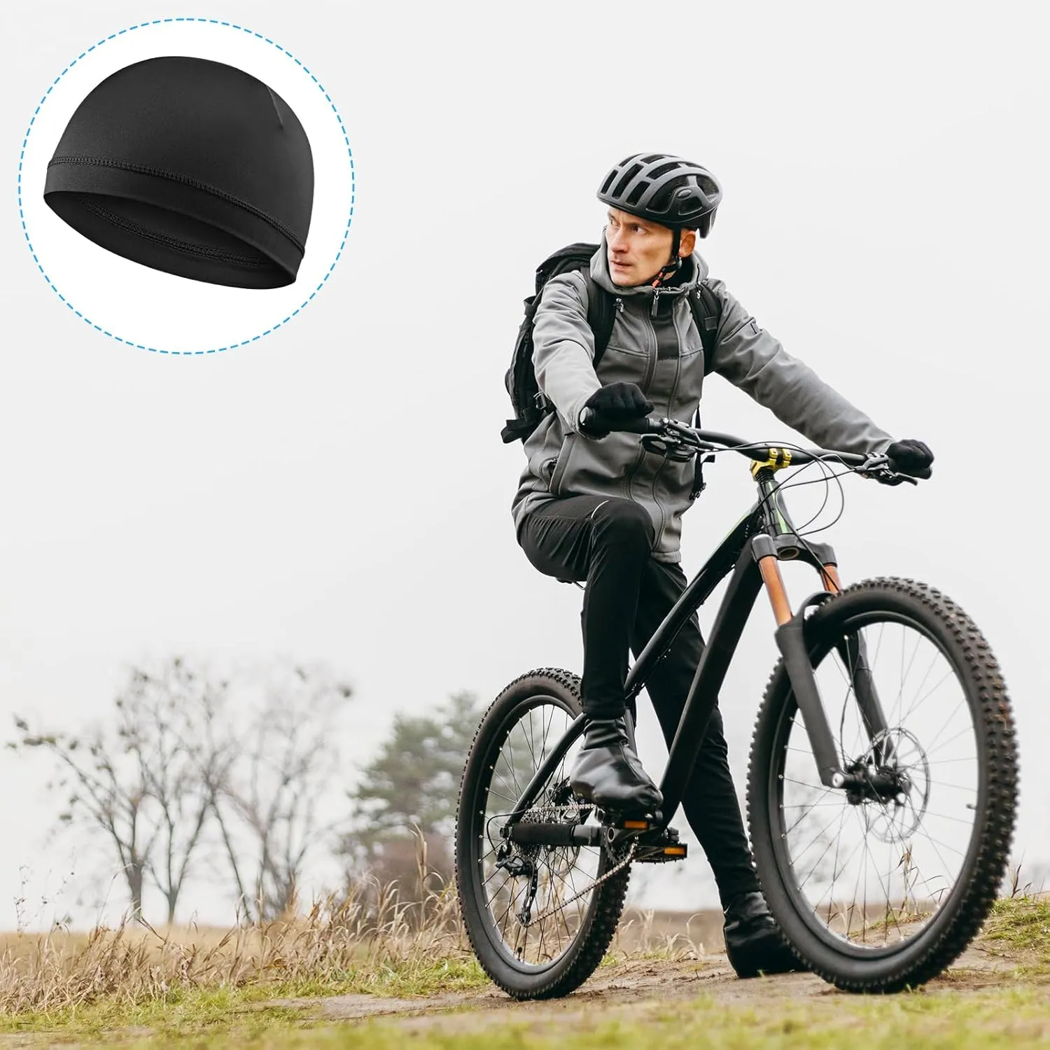 Xindojuz 2 PCS Stocking Caps for Men, Silk Wave Caps for Black Men, Shower Hair Bonnet for Sleeping Cap
